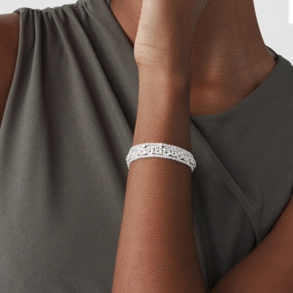 Sterling Silver Byzantine Chain Bracelet - Picture 2 of 6